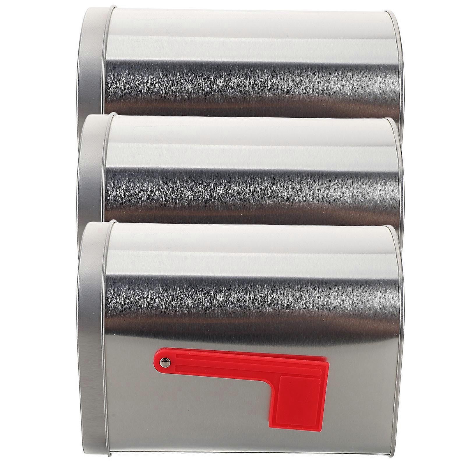 3pcs Christmas Mailbox Tin Containers for Small Treats, Candies & Chocolates – Festive Holiday Design Tinplate Storage Boxes