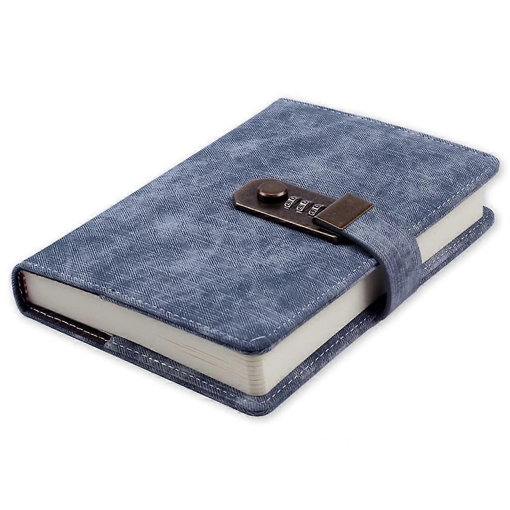 B6 Password Lock Notebook Creative Organizer Kawaii Notebook Office Travel Diary DIY Manual (Color: A, Size: B6)