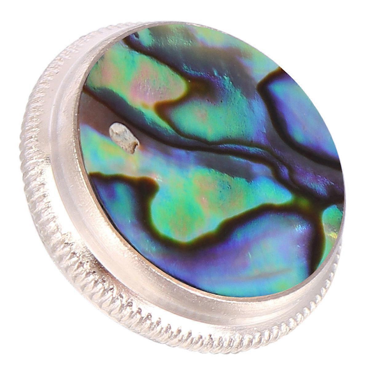 Musical Instrument Accessories Abalone Stone Short Button Buckle Piston Cover for Trumpet Maintenance 1.50X1.50X0.94CM 3Pcs