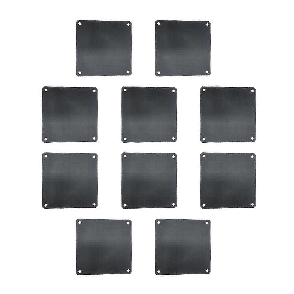 Dustproof Computer Fan Grills 140x140mm Desktop Computer Cooler For Household Use Black PVC Extend Life 10 Pcs
