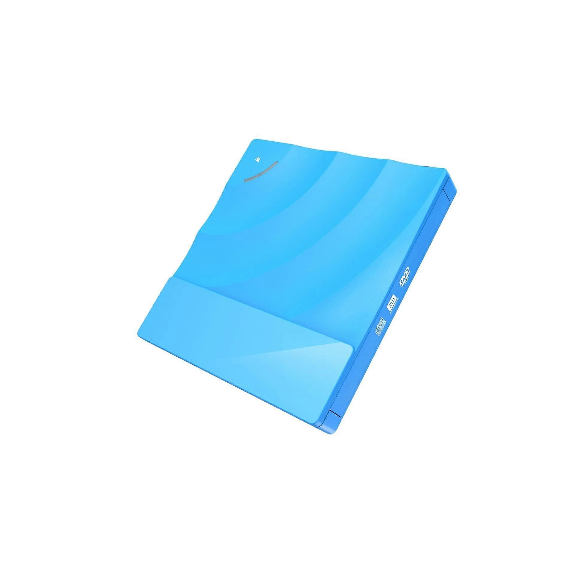 Portable DVD Player External Slim Disk Reader USB 3.0 CD DVD-RW Drive for Desktop PC Laptop Tablet - UK Model Blue