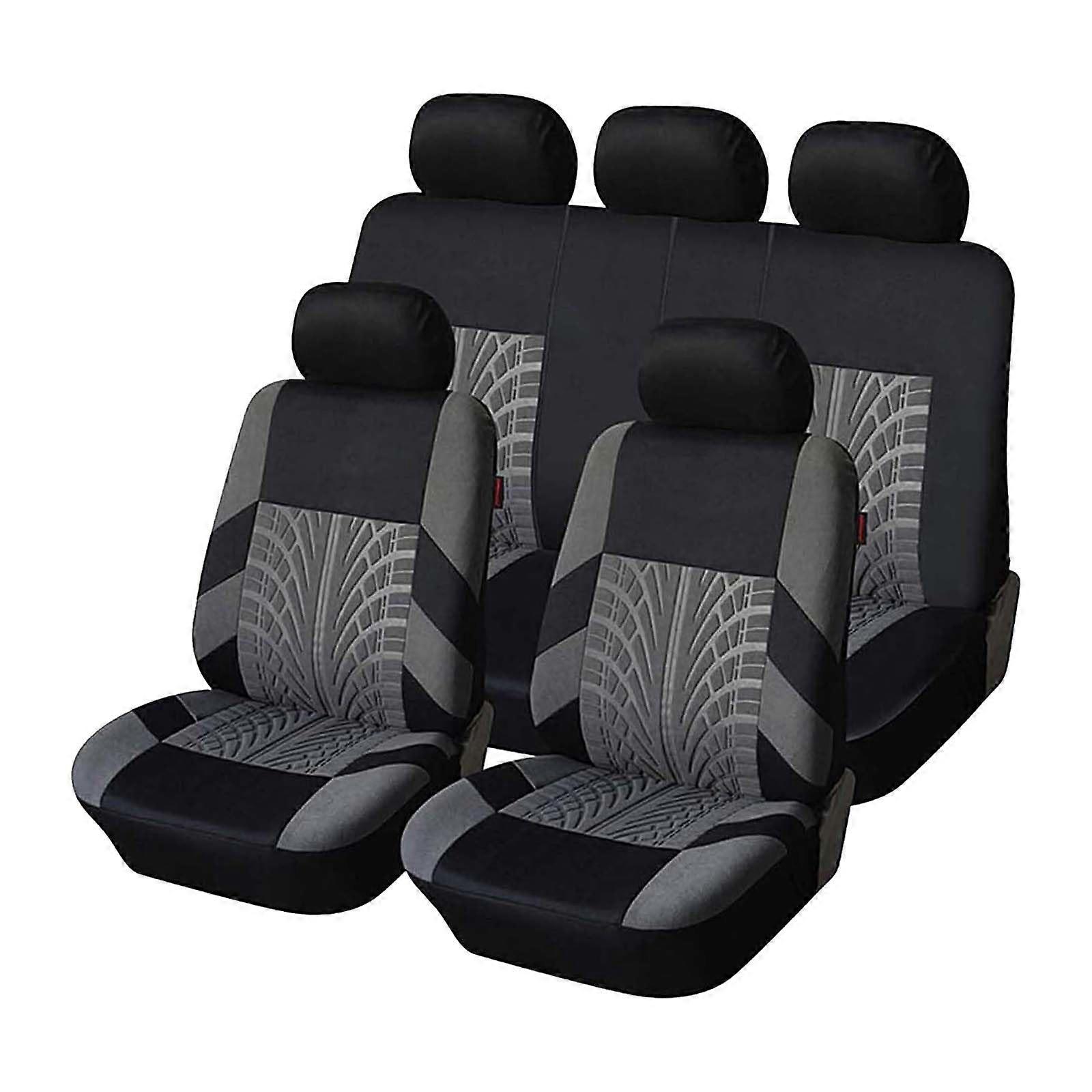 Auto Seat Covers for Ford Focus 2004-2024, Front and Rear Seats, Comfortable, Scratch-Resistant, Easy to Clean, B/Grey