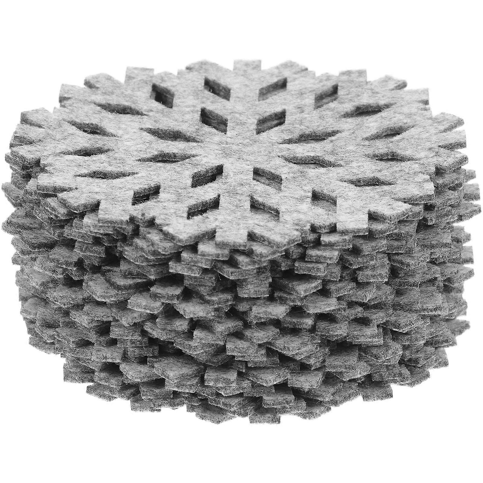 Elegant Snowflake Coaster Set Easy Maintenance Christmas Essentials for Dining Table 20Set