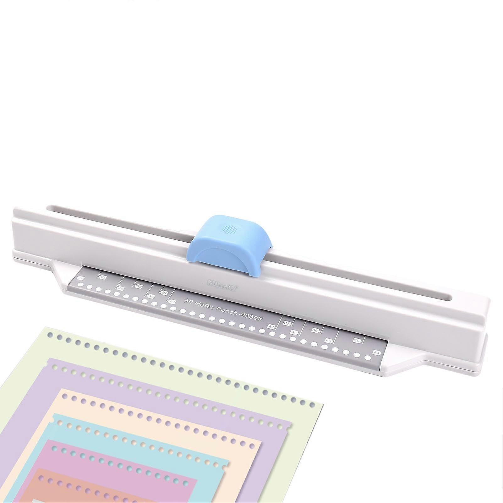 Paper Punching Machines - Manual 30-Hole Punch for Loose Sheets, Craft Paper, Scrapbooking Cards, Professional Binding