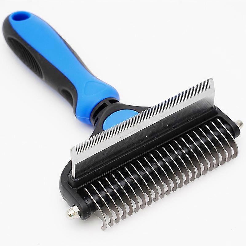2 in 1 design Undercoat Rake Deshedding Tool for Dogs Cats