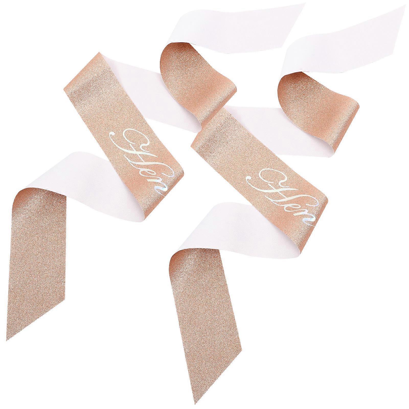 Hen Party Sashes Set Bachelorette Party Decorations Rose Gold Strap 2Pcs
