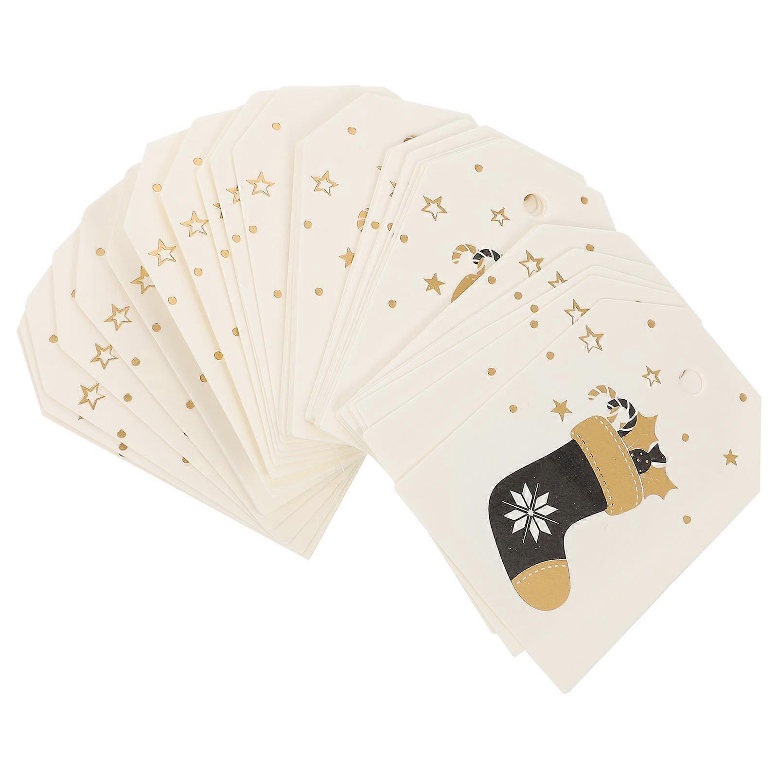 Holiday Hanging Tags Pointed Shape Christmas Feature Cards Decorative 200Pcs