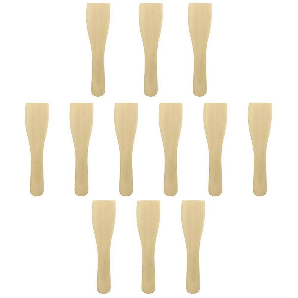 1 Set 20 Pcs Wooden Spatulas for Kitchen Use Light Brown Synthetic Material Safe