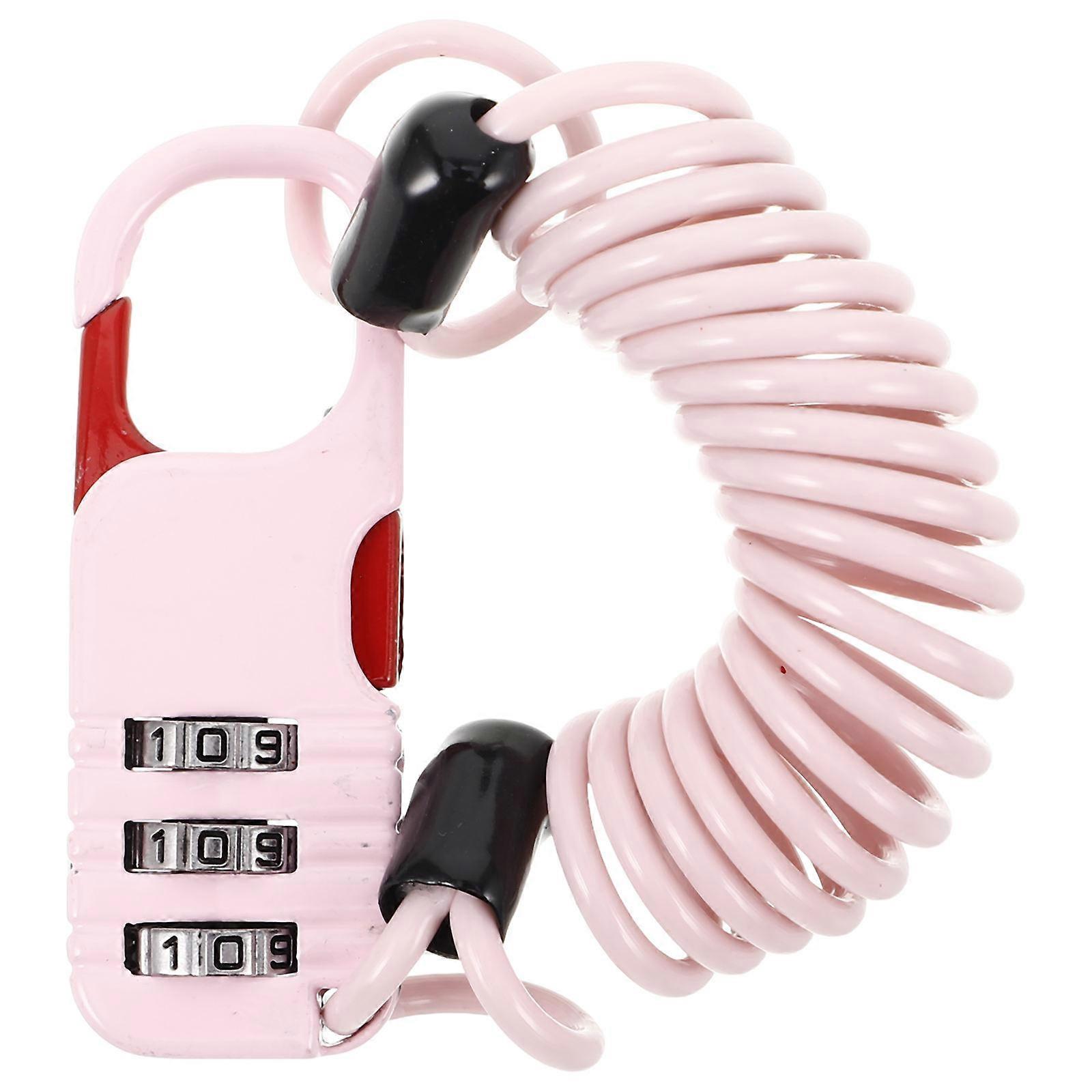 Portable AntiTheft Bike Lock with Resettable Combination Cable Steel Chain for Bikes Made of Zinc Alloy Assorted Color