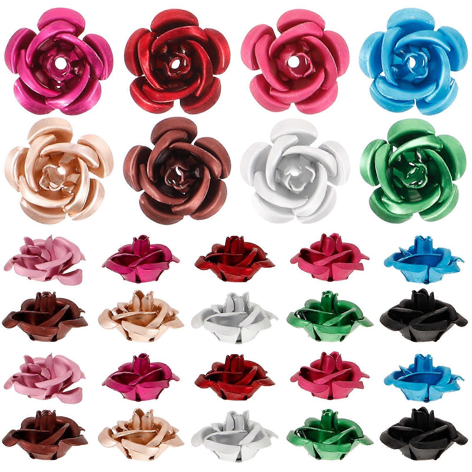 Rose Flower Charms for DIY Jewelry Making – Pendant Beads for Necklaces, Bracelets, Earrings, and Keychains – Decorative Hanging Accessories