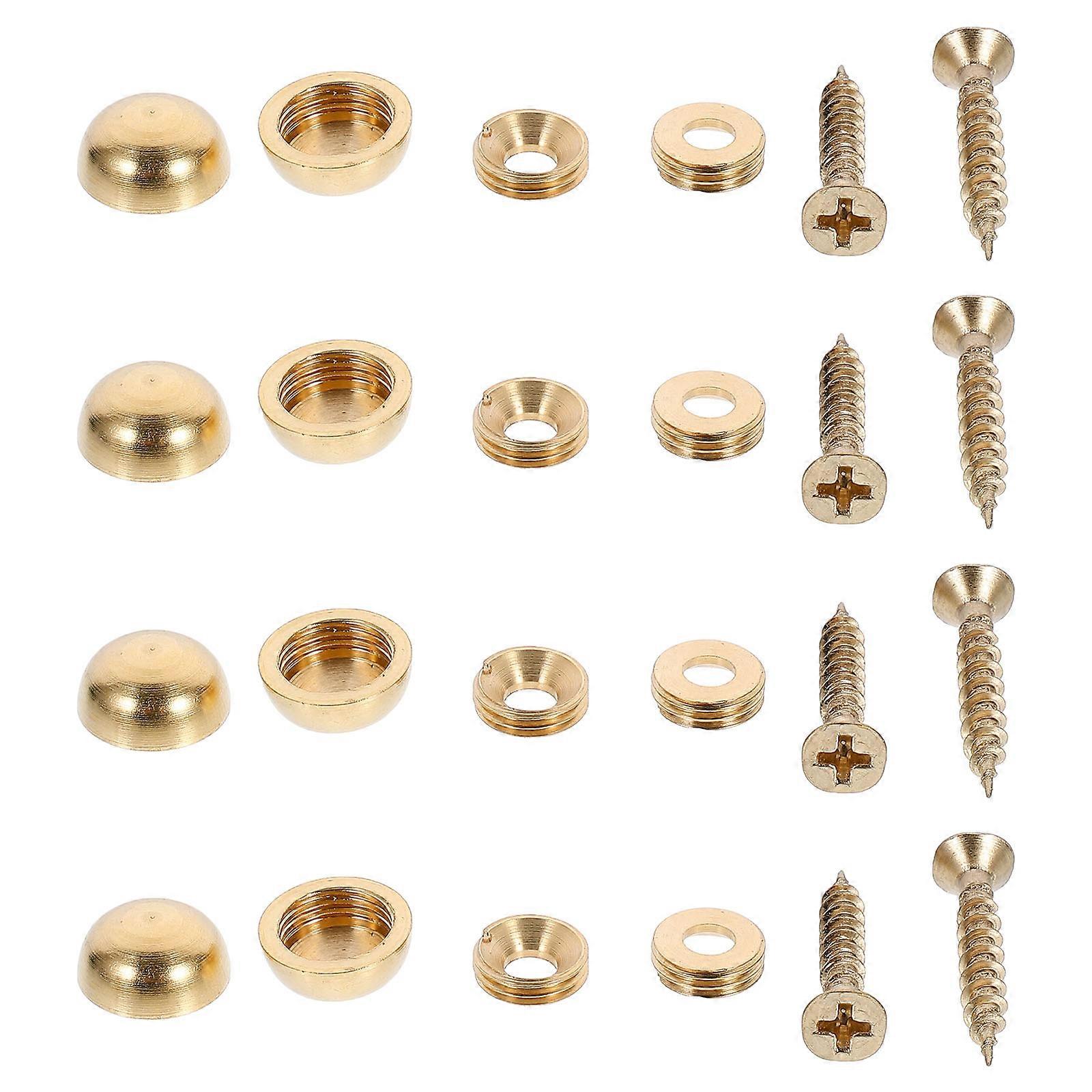 Copper Nail Decorative Caps For Enhancing Home Decor And Office Spaces With Mirror Design 8Pcs