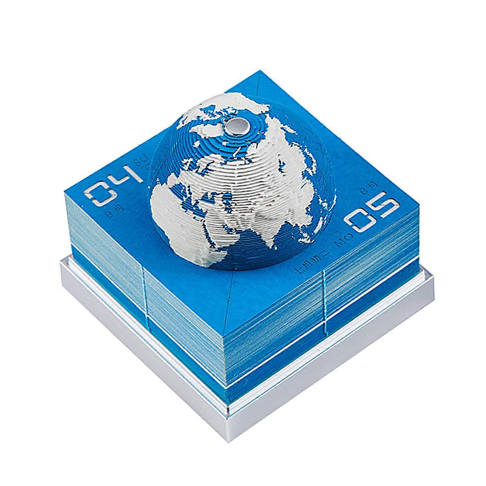 3D Earth Paper Carving Notebook, 3D Calendar , 3D Model, Hand Torn Calendar