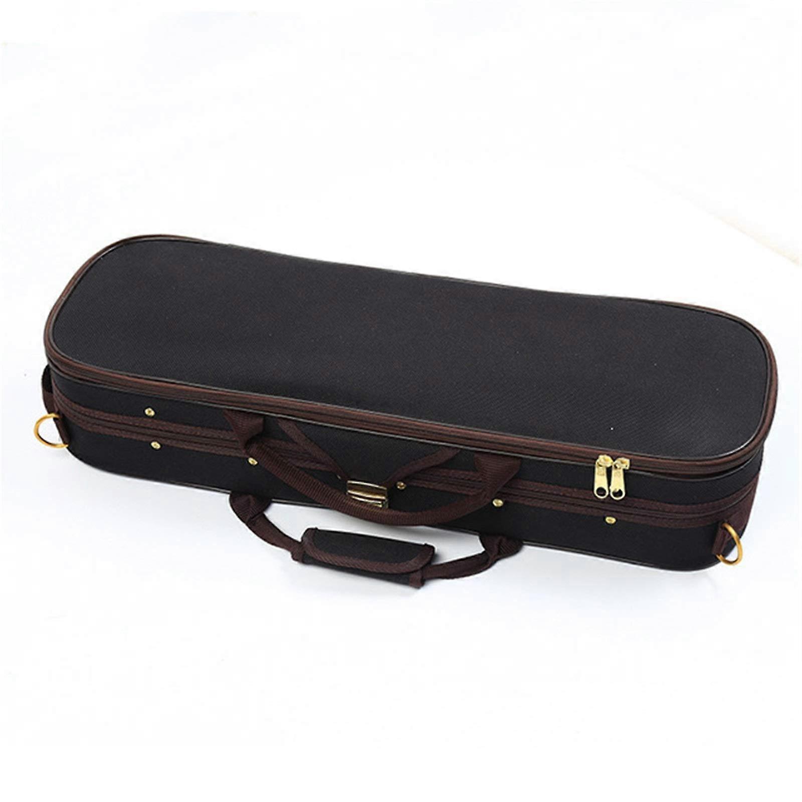 Violin Case Shell Square Violin Box 1/2 Size with Thermometer Oxford Cloth and Backpack Straps Photo Colour