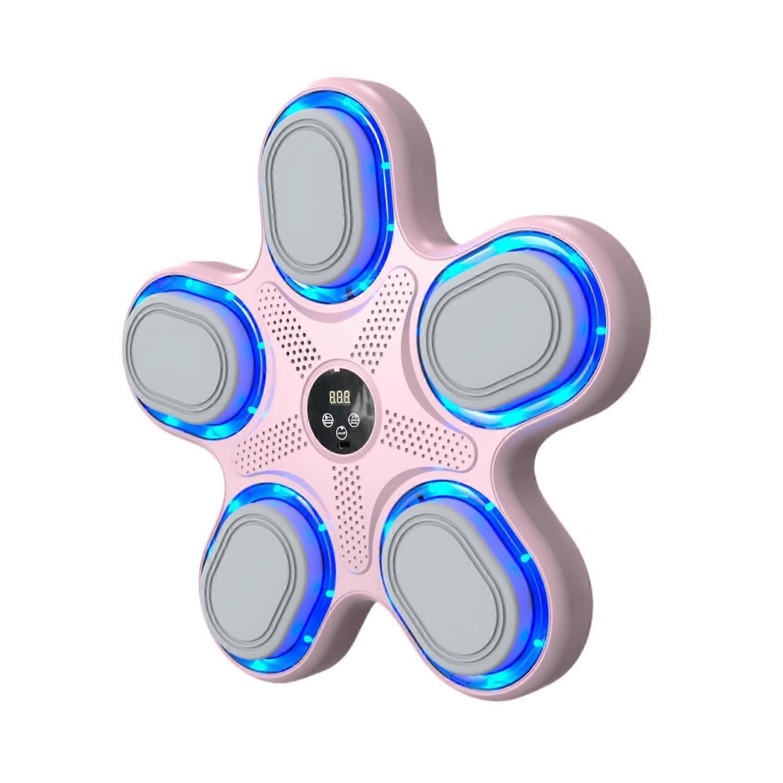 Interactive Boxing Device with Music and Wall Target for Indoor Training in pink