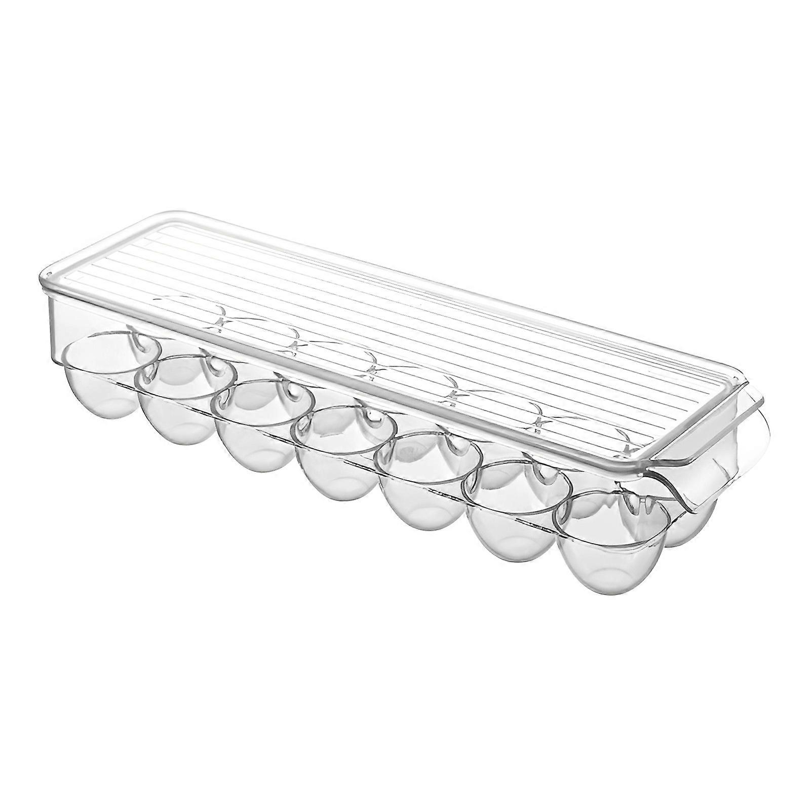Fridge Egg Tray Holder with Lid Durable Large Capacity Egg Organizer Container