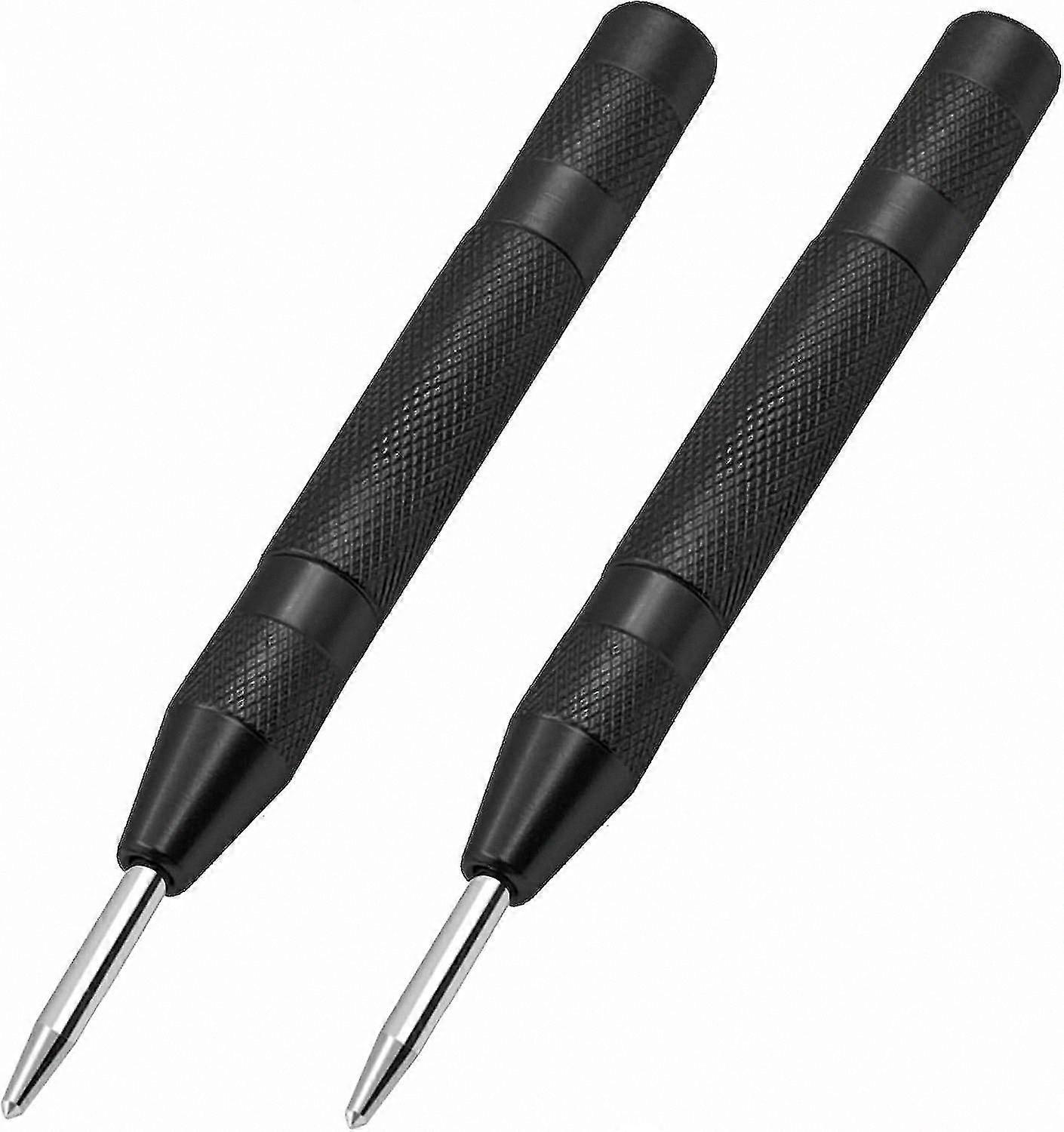 2-Pack Center Punch Set, 5.2" Multicolor Alloy Steel Sheathed Punch Tools for Auto and Metalworking Projects