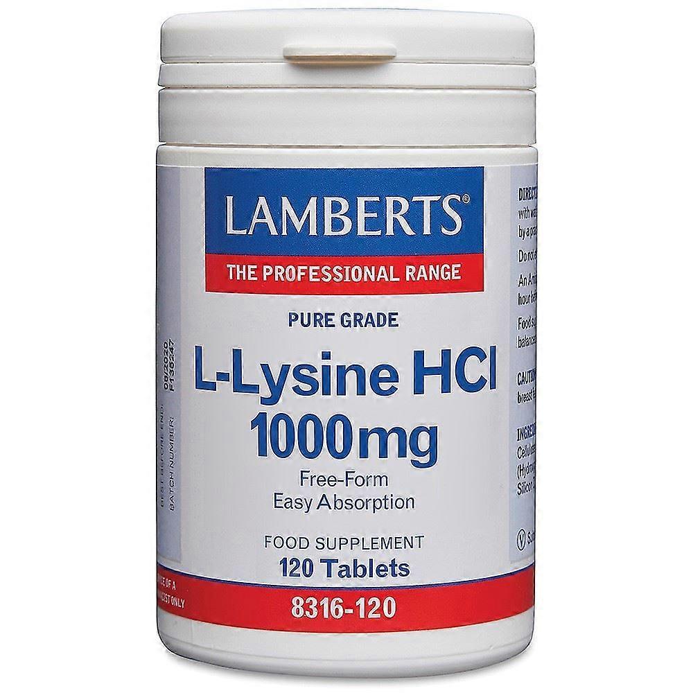 Lamberts L-Lysine 1000mg 120 tablets - 2 Pack
