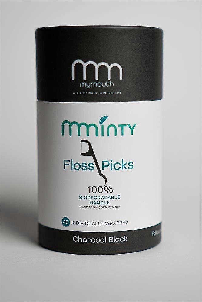 My Mouth Biodegradable eco-friendly mint flavoured flosspicks 45pcs - 2 Pack