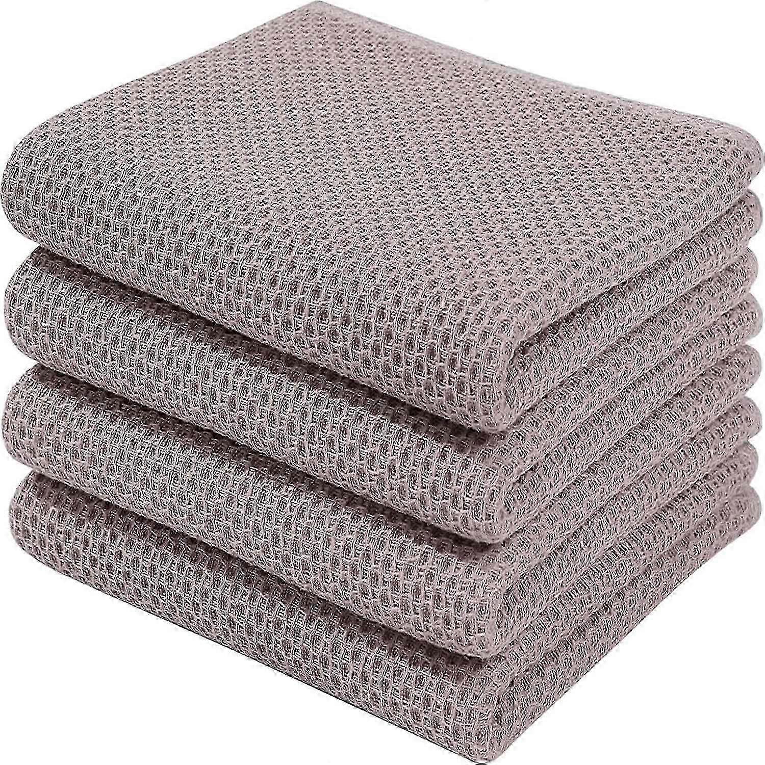 6pack 100% Tea Towels Kitchen Dish Clean Hanging Loop S20241230694434*73cmBrown