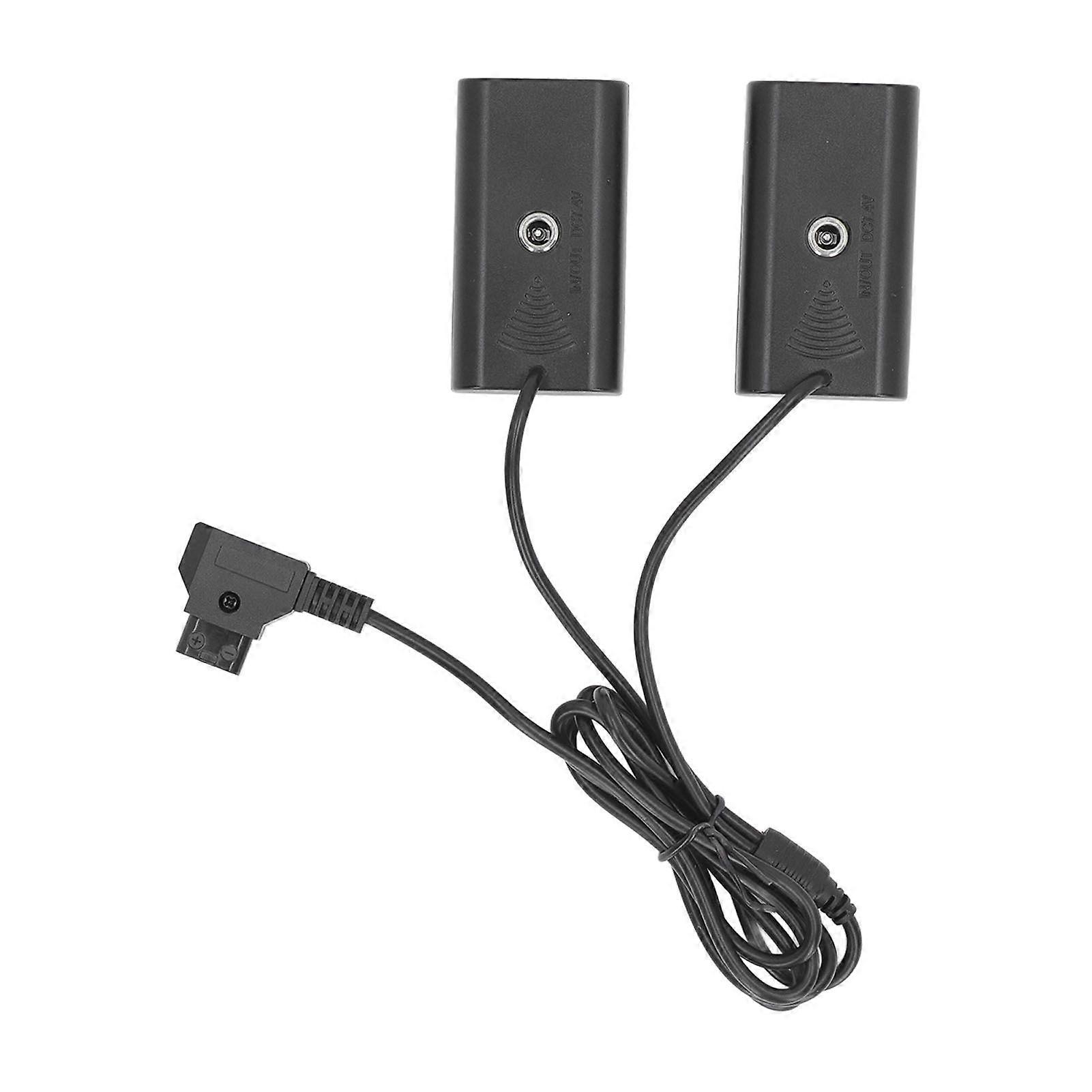 D Tap to NP F970 F570 F550 Dummy Battery 2 in 1 DC Coupler LED Light Digital Camera Dummy Battery for Atomos Ninja V Monitor