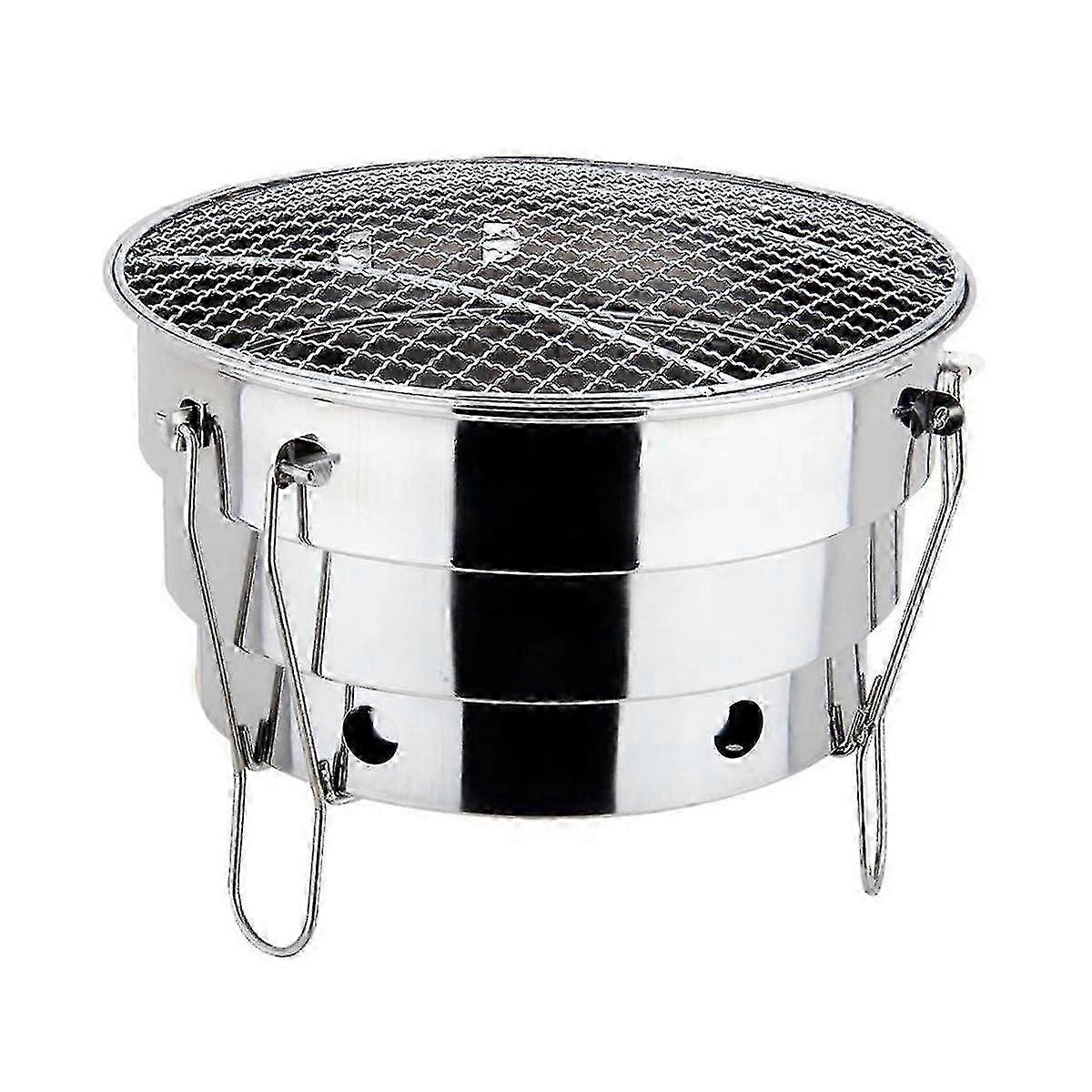 Portable Outdoor Bbq Grill Folding Split Stainless Steel Cooking Su...