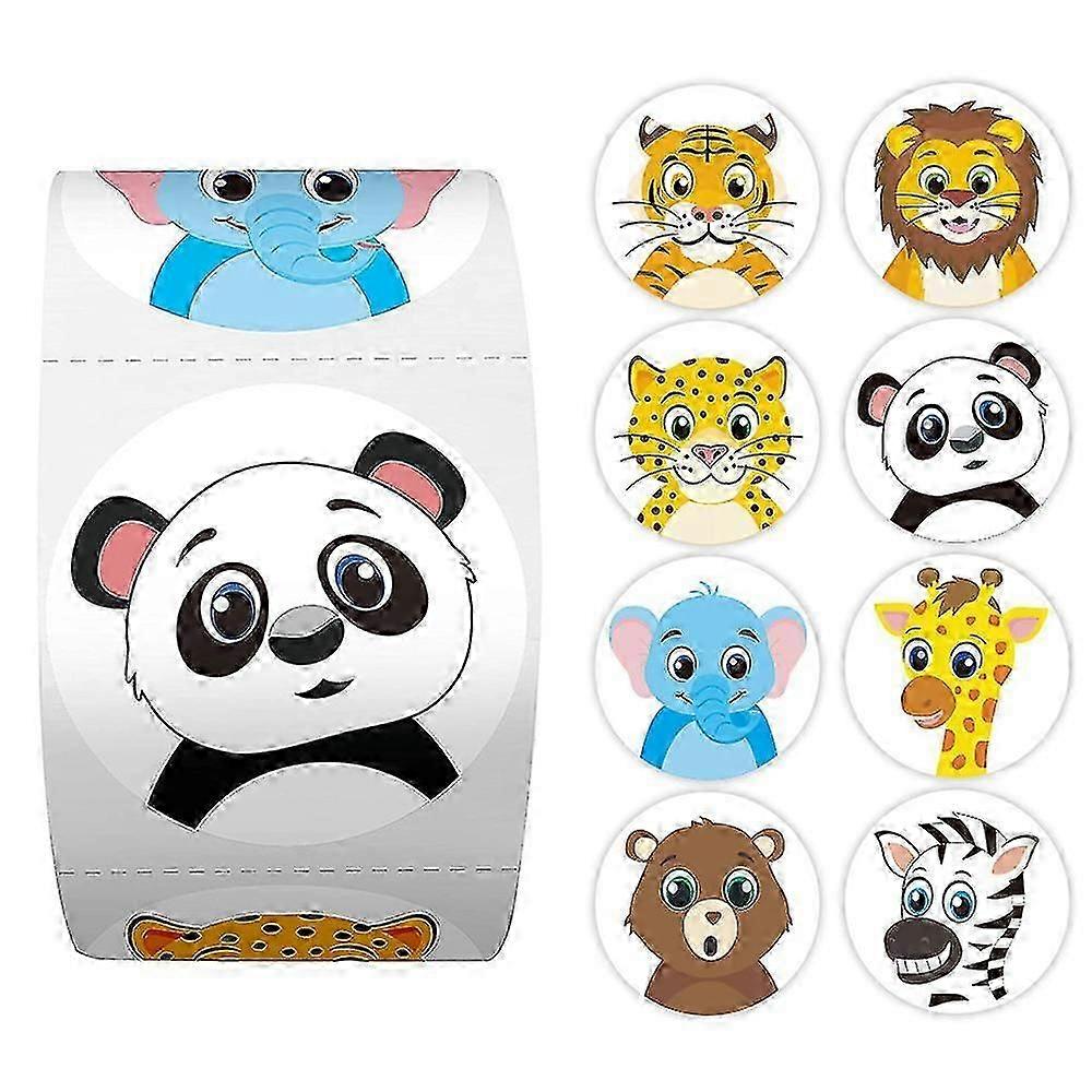 100-500 جهاز كمبيوتر شخصى 1 بوصة جولة الكرتون ملصقات للأطفال ، مكافآت المعلم ، حوافز الفصول الدراسية ، القرطاسية المكتبية للأطفال