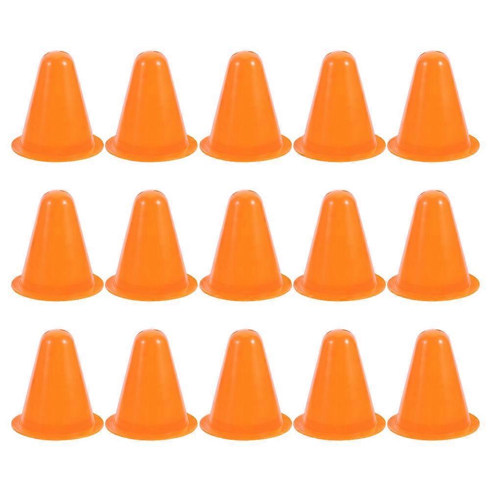 Roller Skating Cones Agility Training with 15Pcs Orange Pe Road Blocks