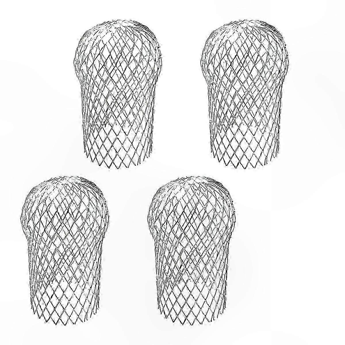 4-Pack Expandable Gutter Downspout Guards, 3.5-Inch Aluminum Leaf Strainer Filter for Gutters
