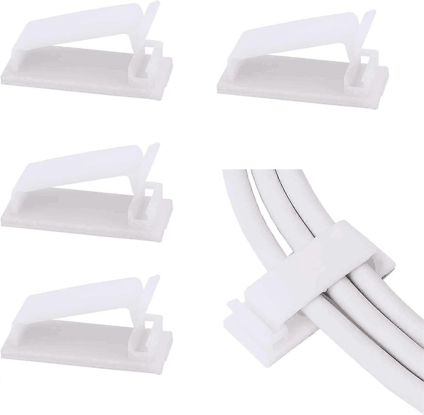 Cable Management, Triomphe 50PCS Adhesive Cable Clips for Electrical Wire