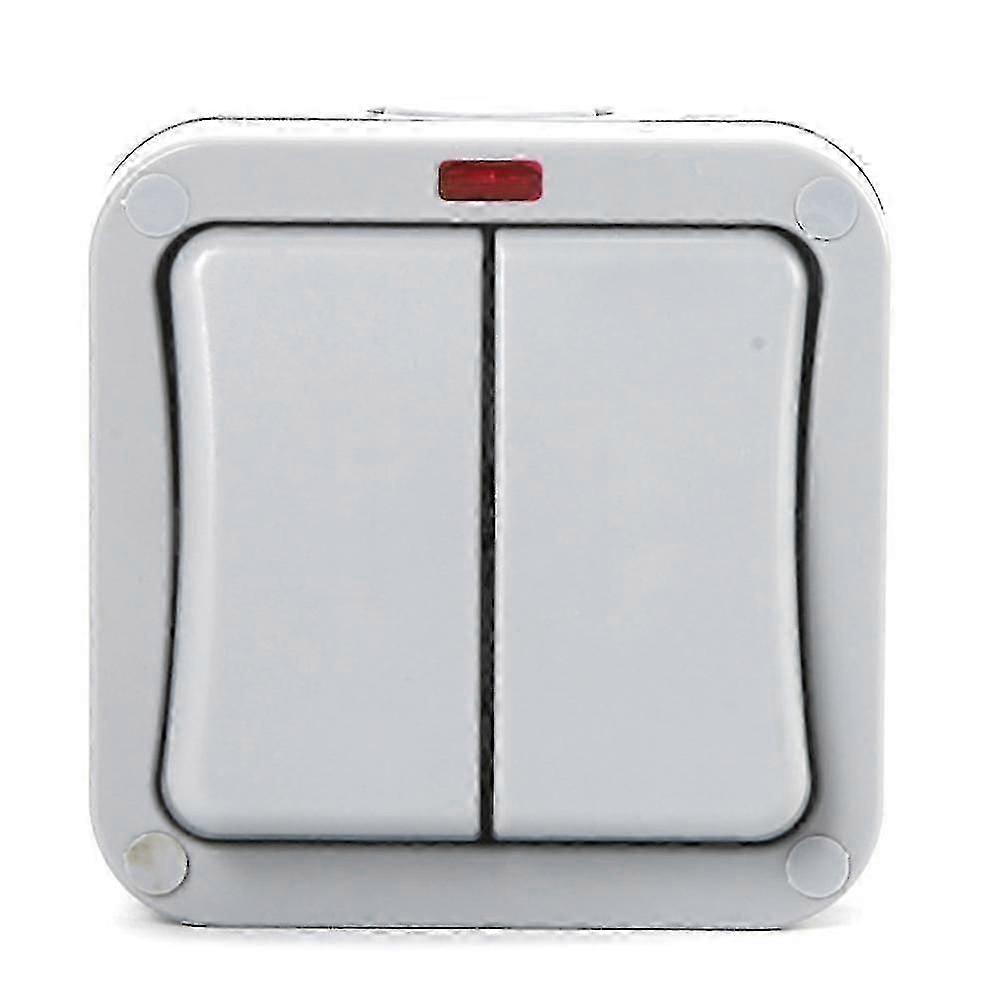 Single/Double Pole Light Switch Weatherproof Anti-Storm Switch for Kitchen Home