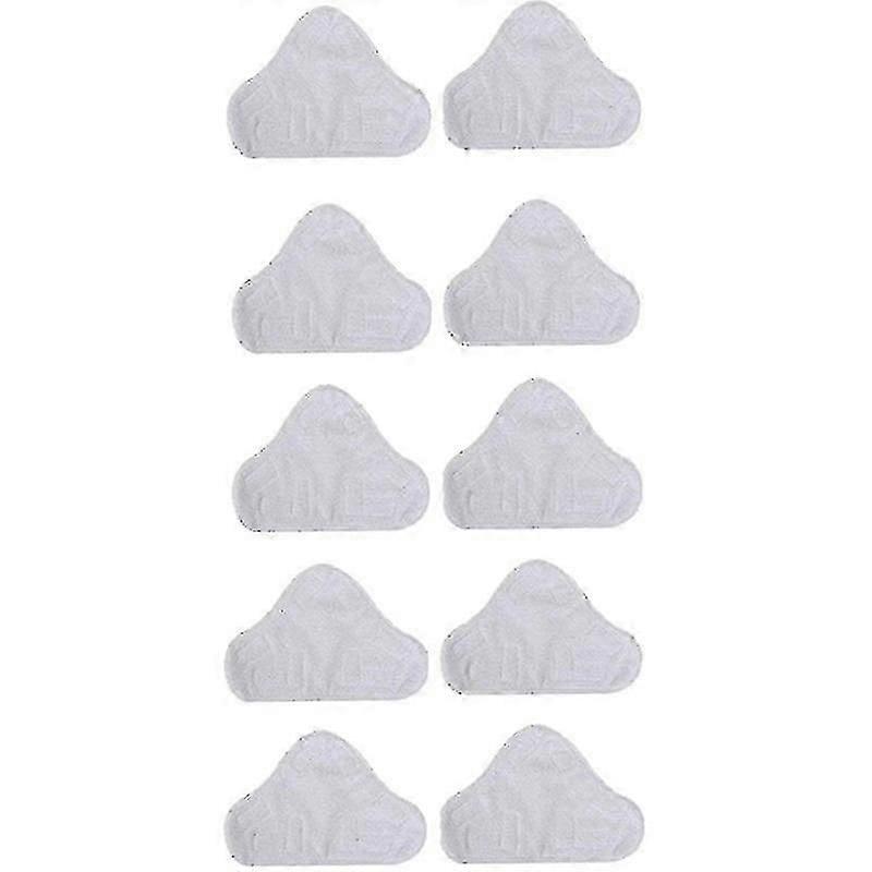10 Pack Replacement Microfiber Steam Mop Pads for H2O Mop X5 Triangular Cleaning Cloths