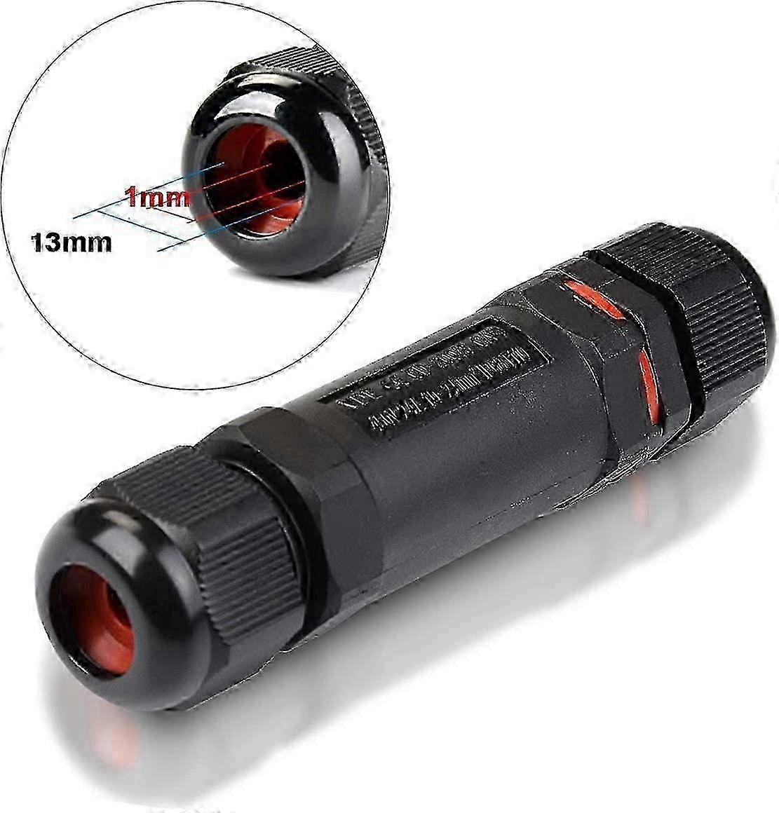 Waterproof Junction Box,Pack of 2 Electrical Box IP68-Junction Box 1mm-13mm(Black, PVC) 2025