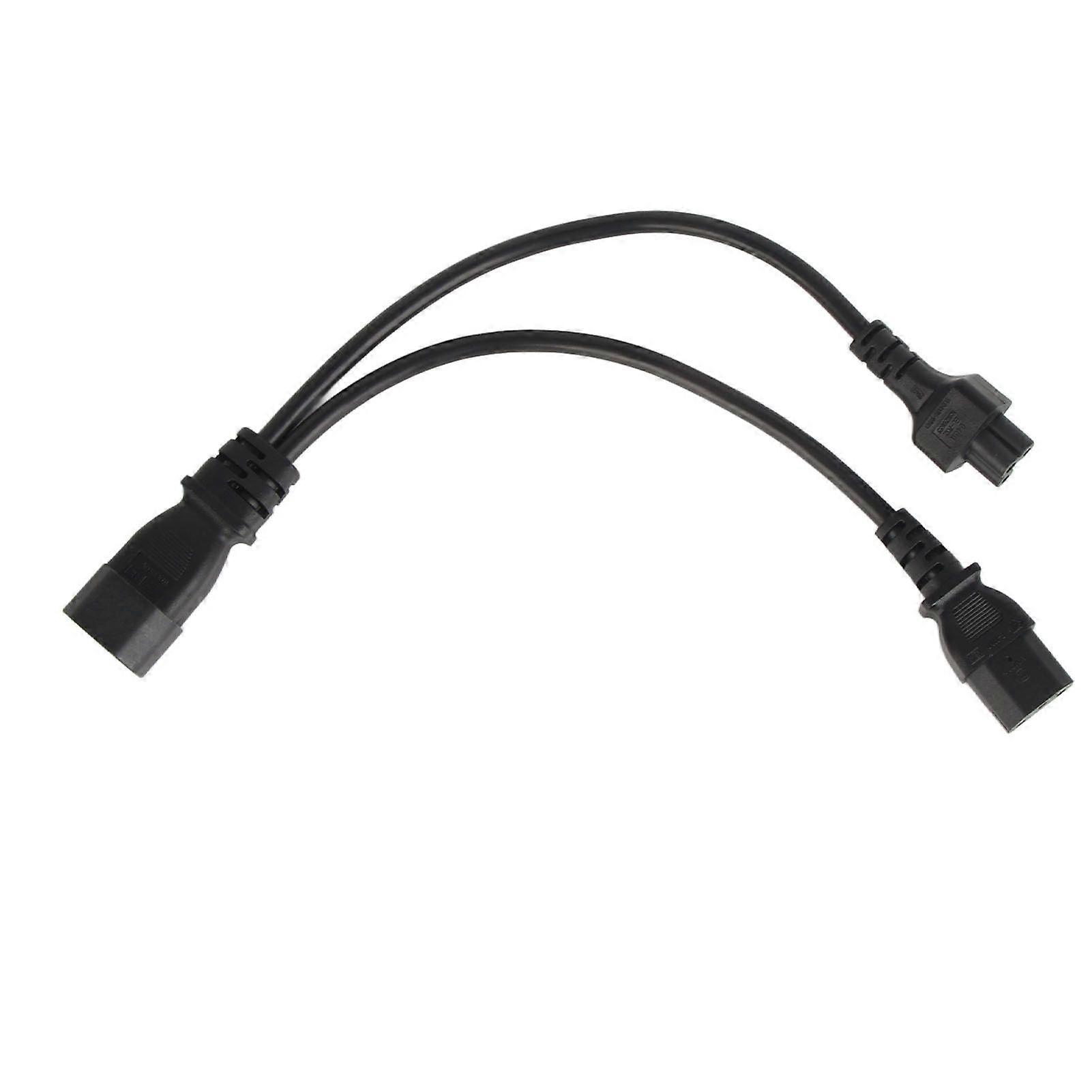 Y Splitter Power Plug Cord IEC 320 C14 Male to C13 and C5 Female Splitter Adapter Cable 10A 250V