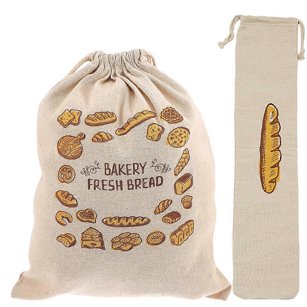Bread Bag Drawstring Bread Bags for Kitchen Use Reusable 10Pcs