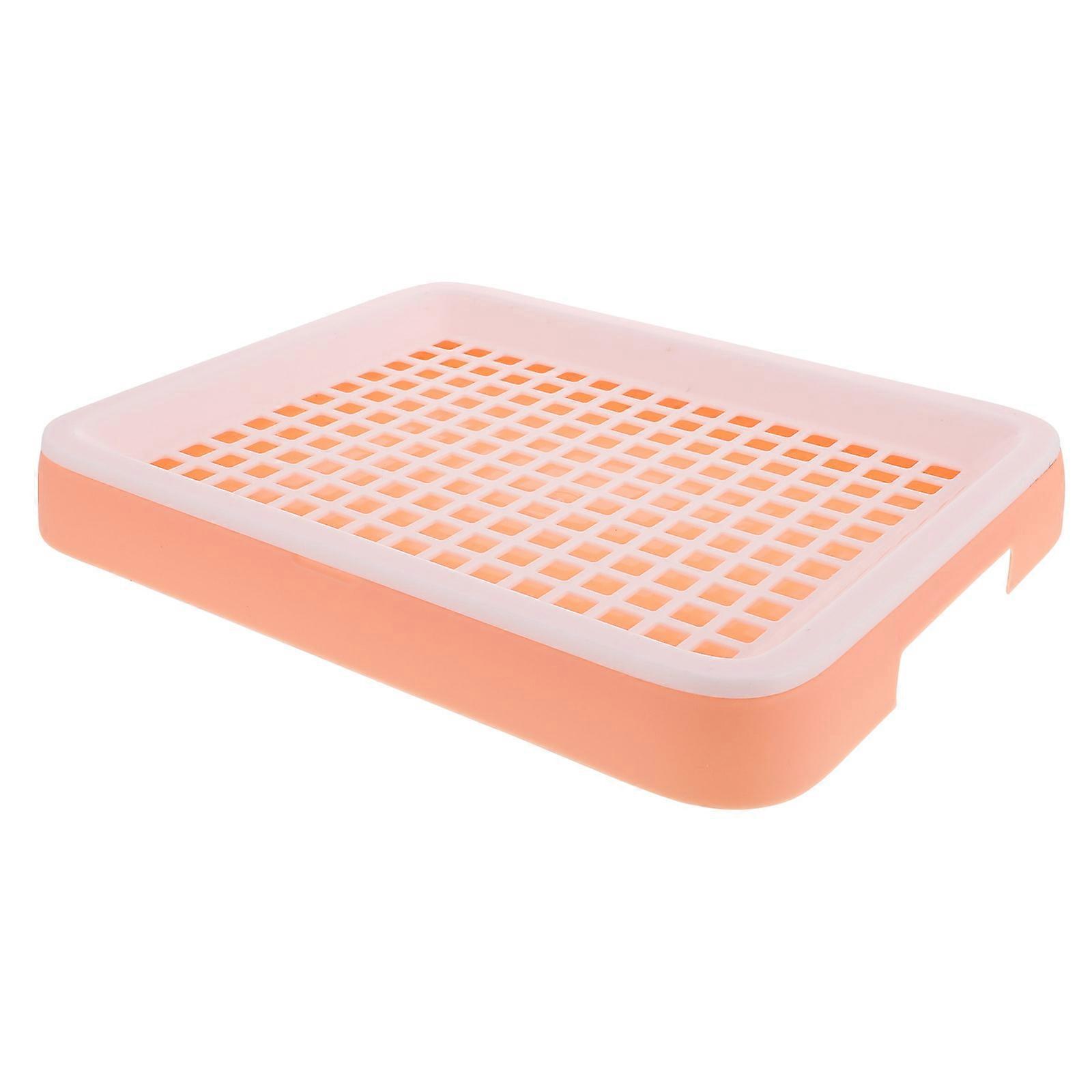 Rabbit Litter Box Guinea Pig Toilet for Pet Use 2Pcs Pink Plastic