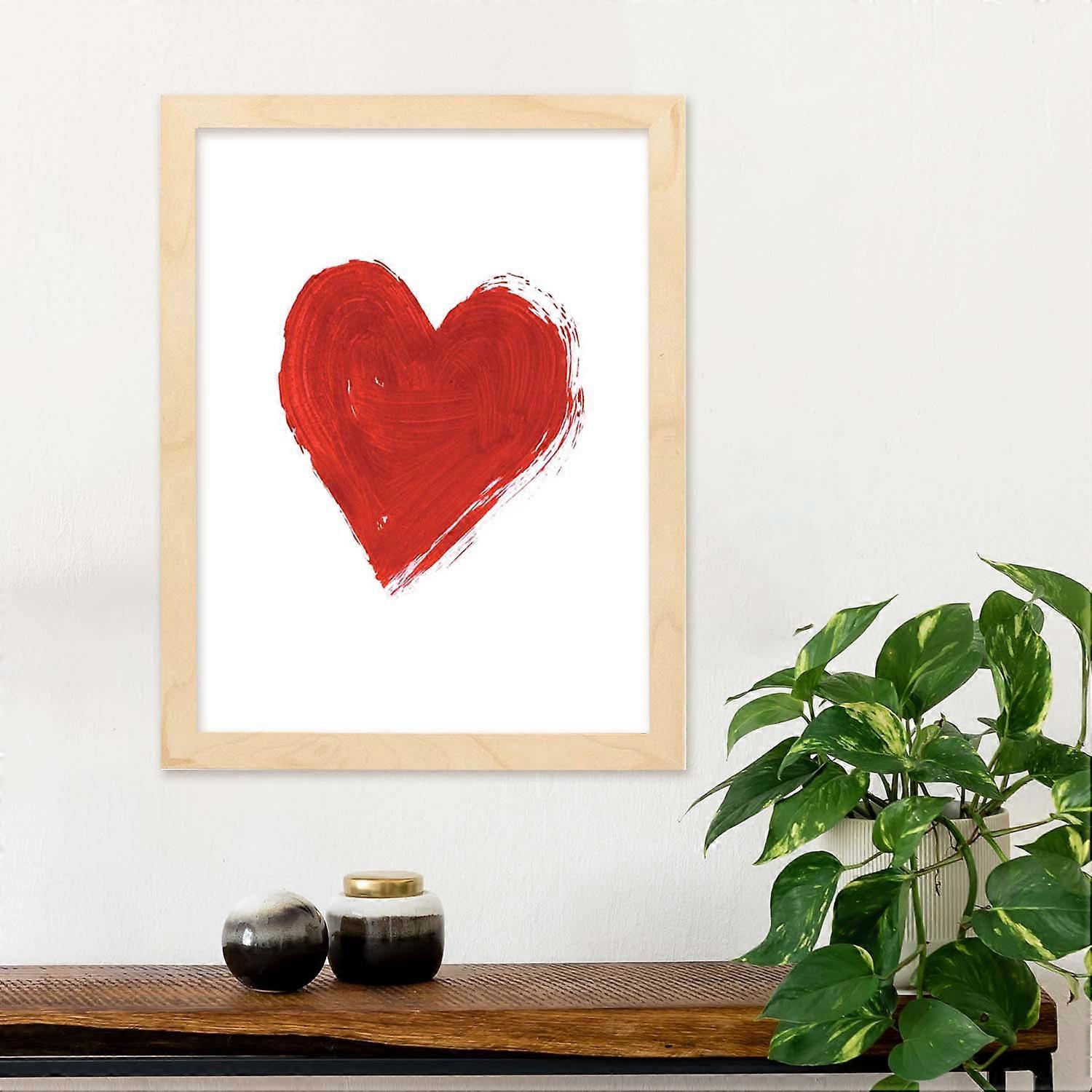 Impression de cœur avec message de bonheur