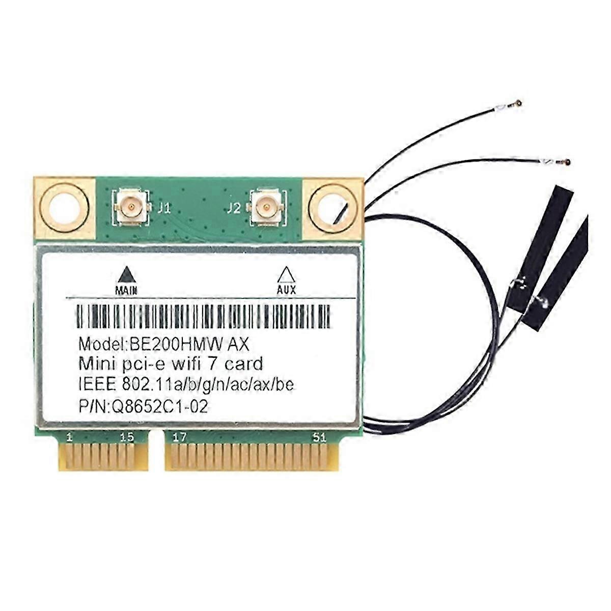 بطاقة WiFi 7 PCI-E WiFi BE200 BE200HMW 8774 ميجابت في الثانية 2.4G / 5G / 6 جيجاهرتز للبلوتوث 5.4 802.11BE Network Adapt