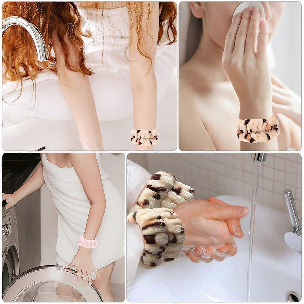 Wristband Set Flannel Wrist Bands for Holding Use 4Pcs Assorted Color