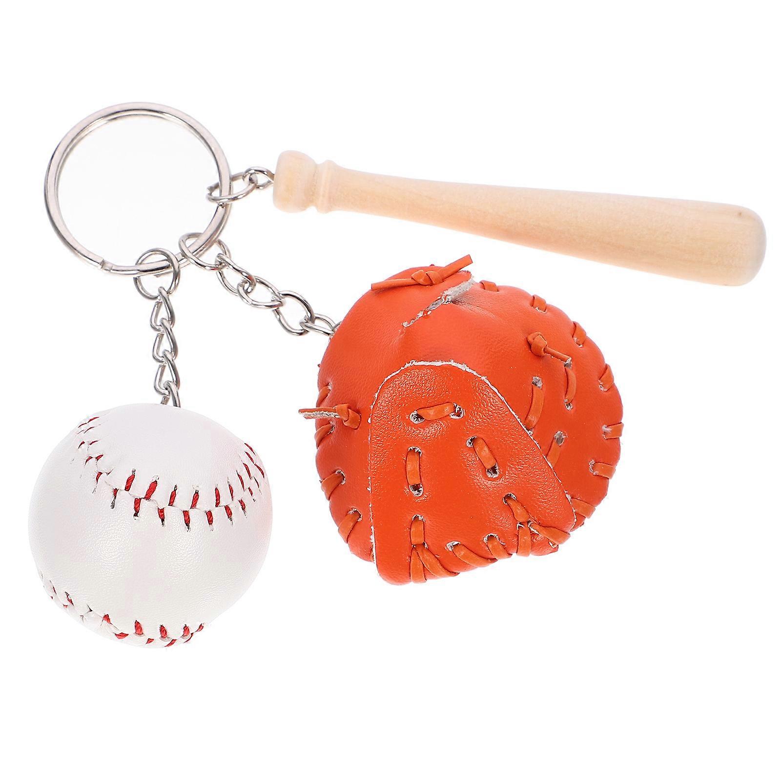 Baseball Keychains for Women Key Ring Pendant 2Pcs Stylish Accessory