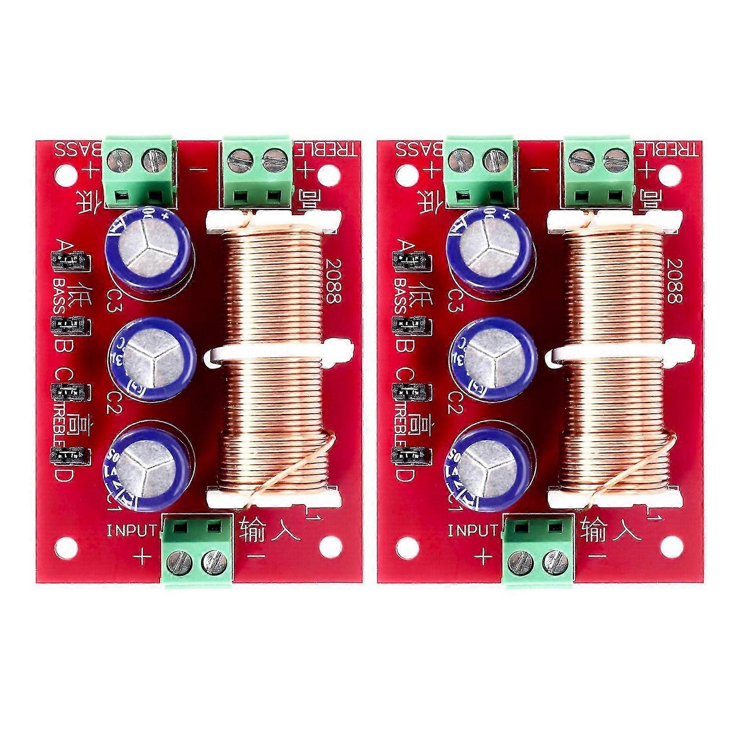 YLY-2088 Audio Frequency Divider 400W Adjustable 2 Way Crossover Filters Full Range Treble Bass Freq