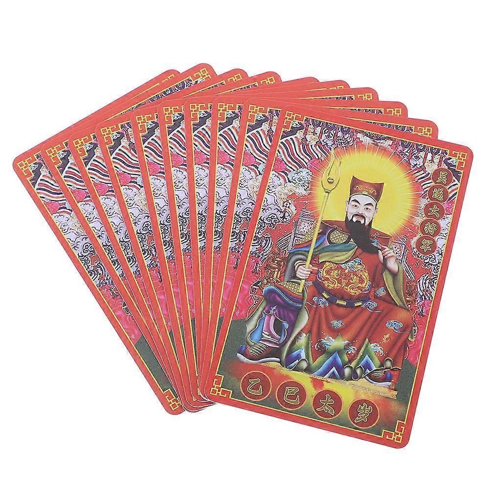 Feng Shui Amulet Card for Protection with 80Pcs Taisui General Wu Sui Snake Year