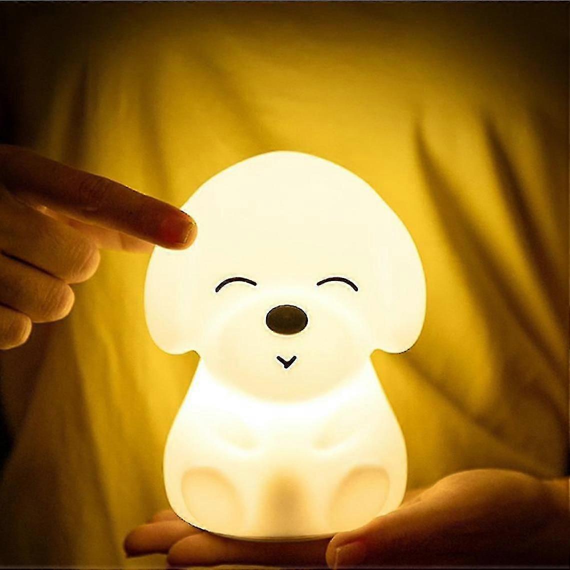 16 Colors Dimmable Usb Rechargeable Silicone Puppy Light