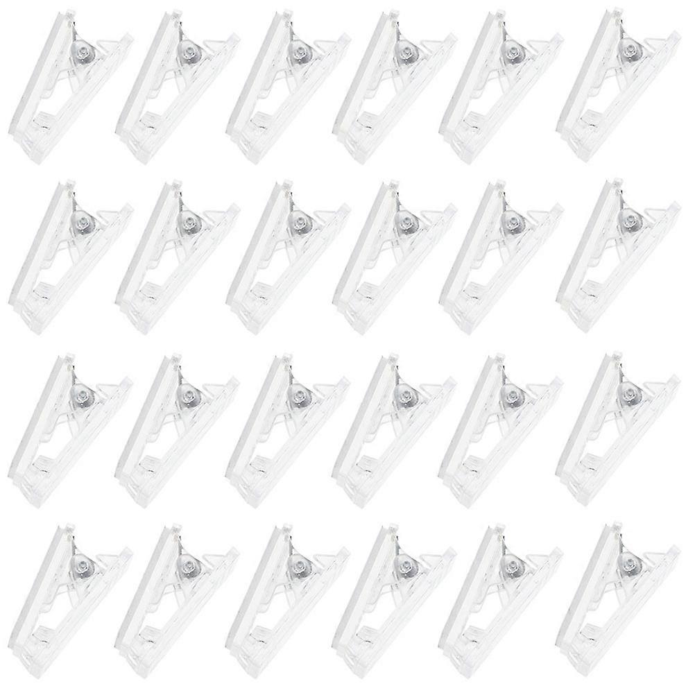 Plastic Chest Card Clip with Adhesive Badge Clips for Daily Use 40Pcs Transparent