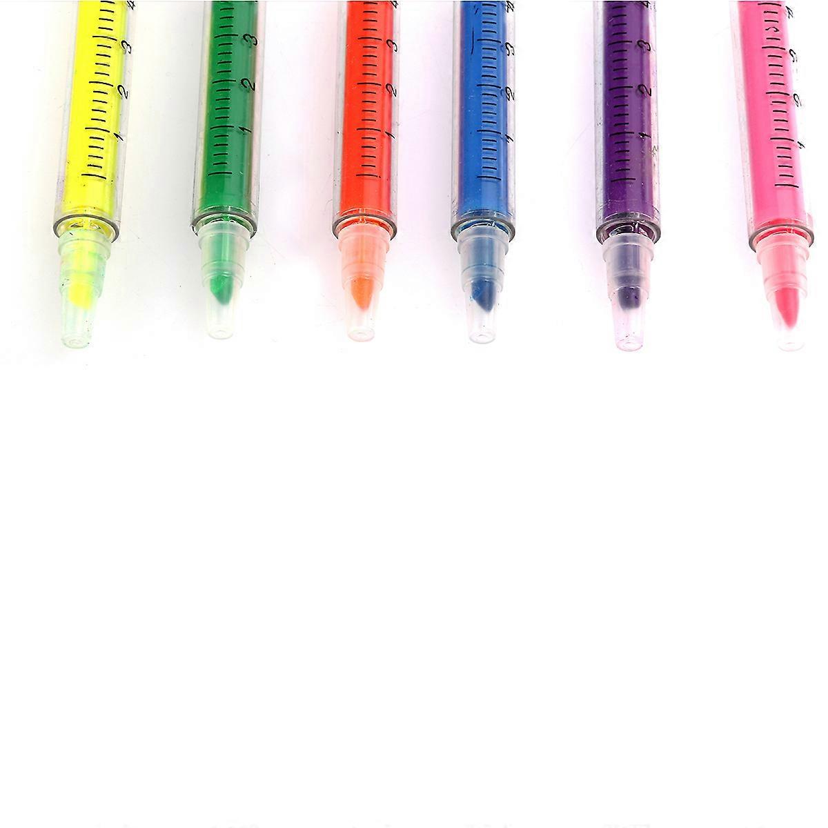 Syringe Highlighter Pen for DIY Doodling 18Pcs Assorted Color Pack