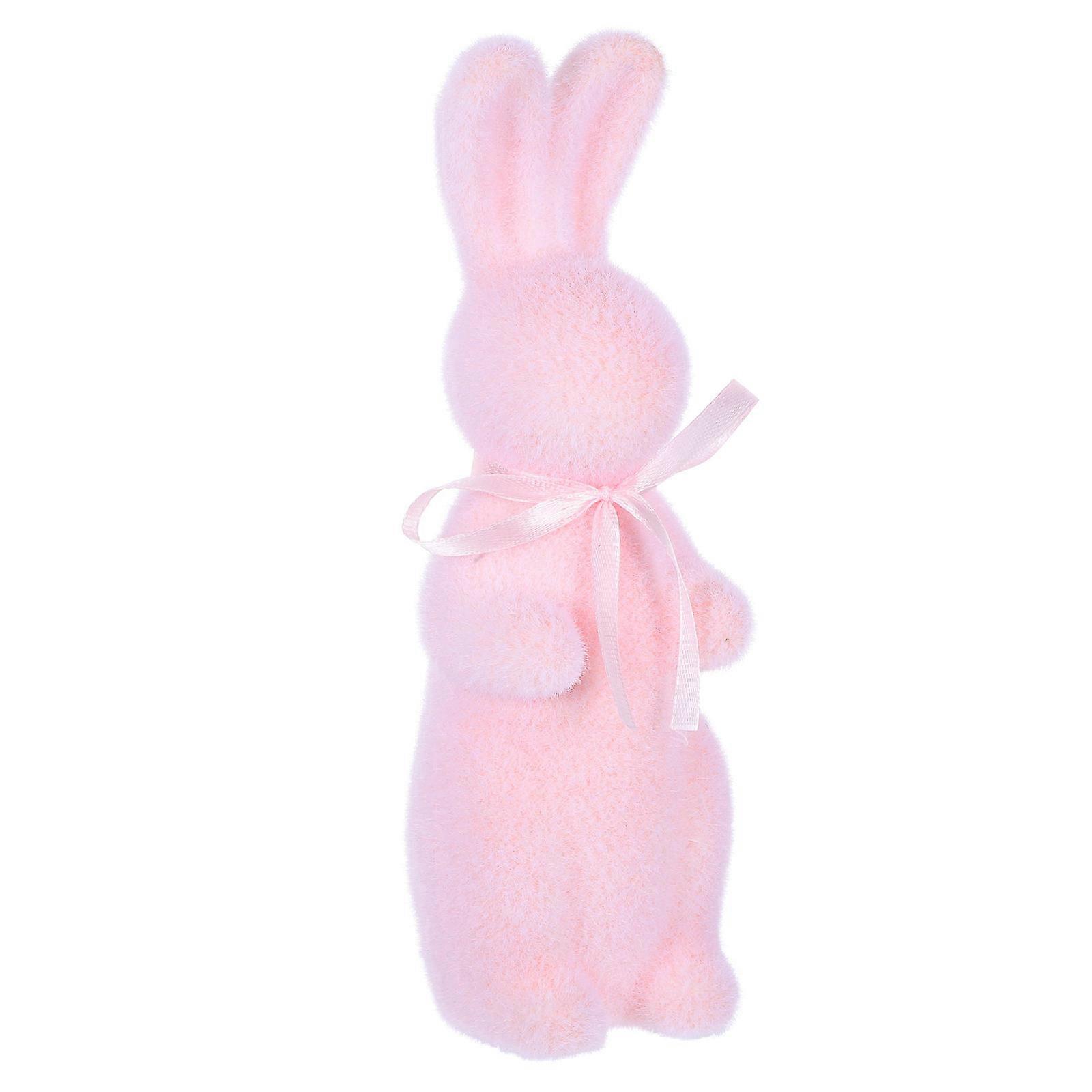 2Pcs Pink Bunny Table Decoration Foam Figurine for Easter Party Use