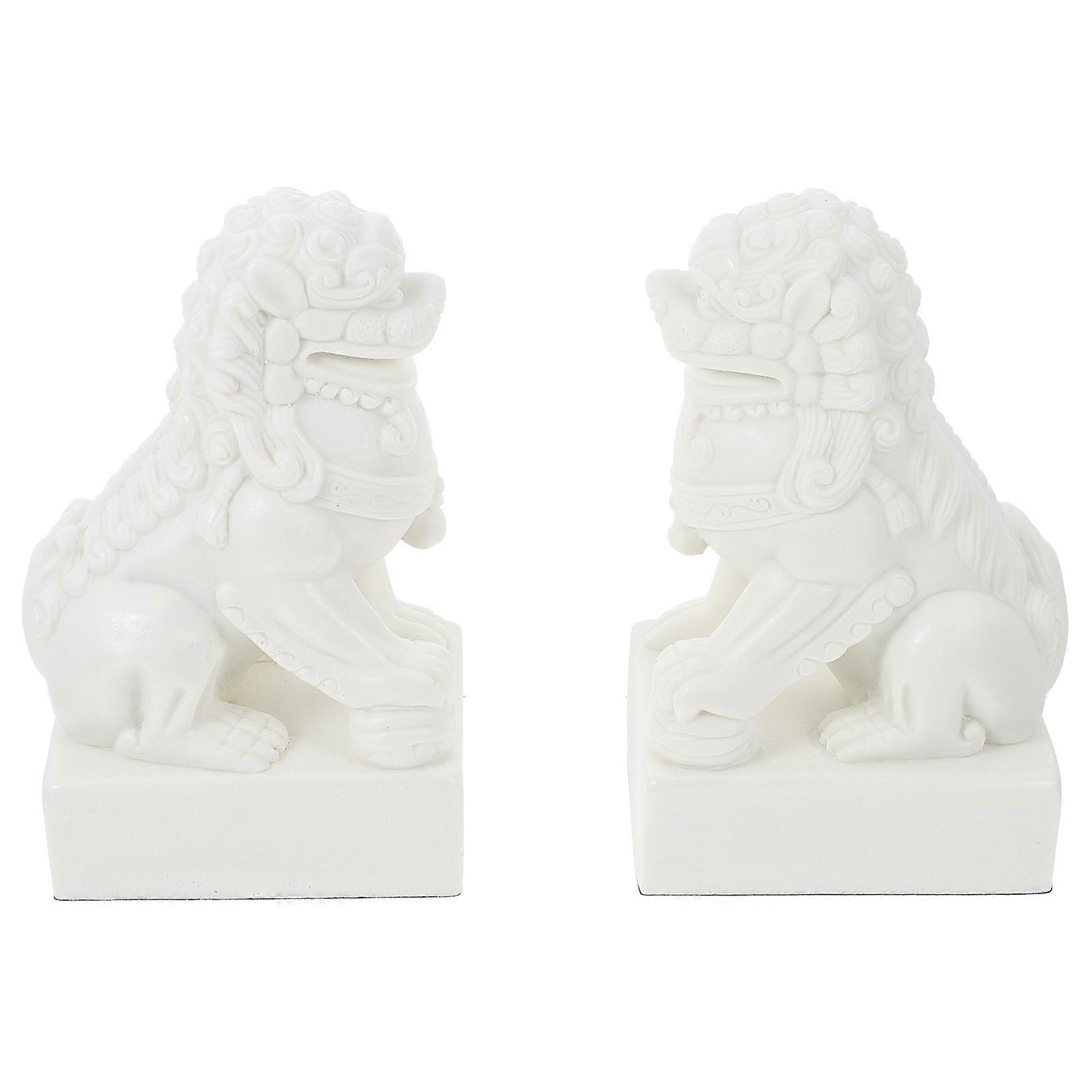 Resin Statues for Decoration 4Pcs White Creative Tabletop Decor