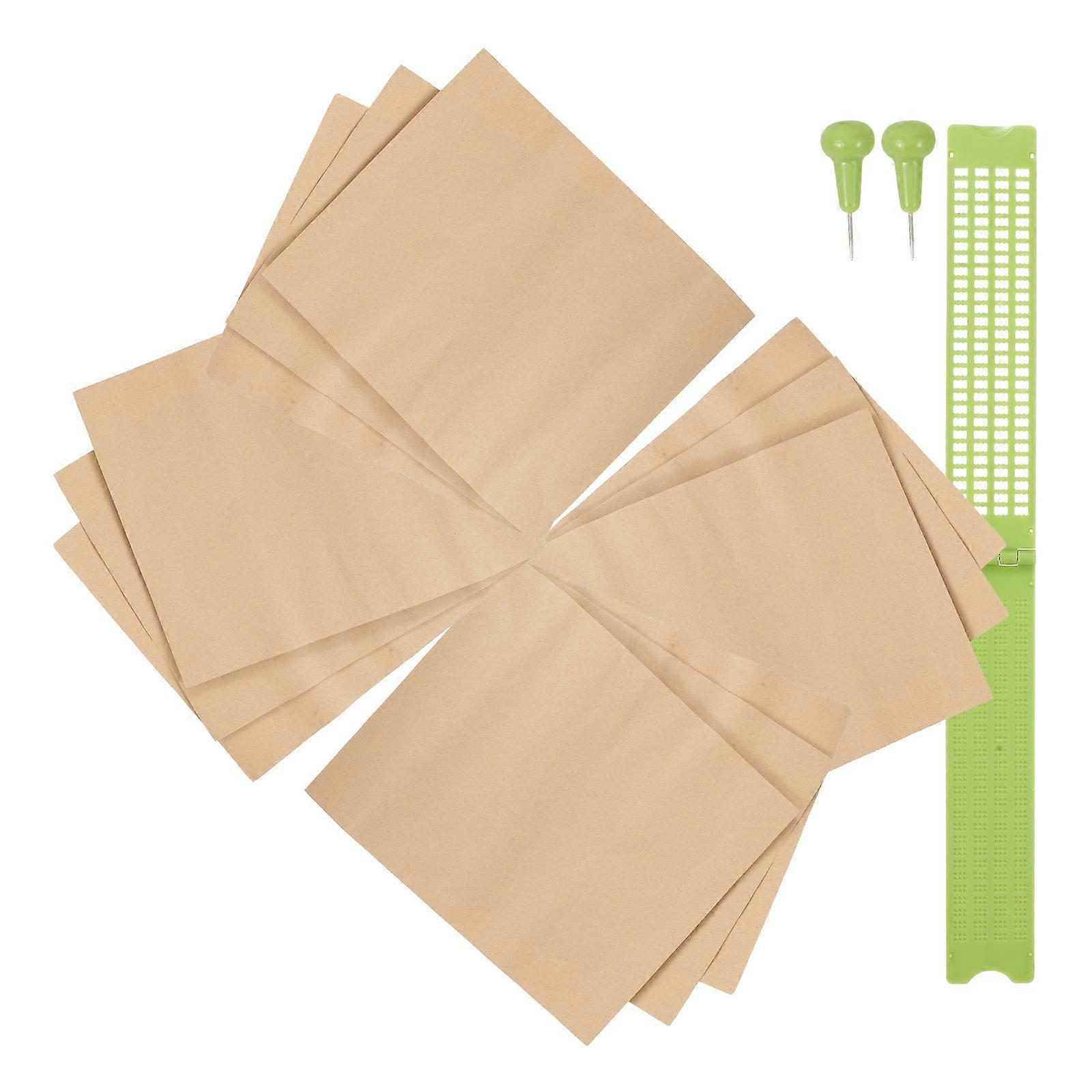 Braille Writing Plastic Braille Plate for Blind People 3Sets Assorted