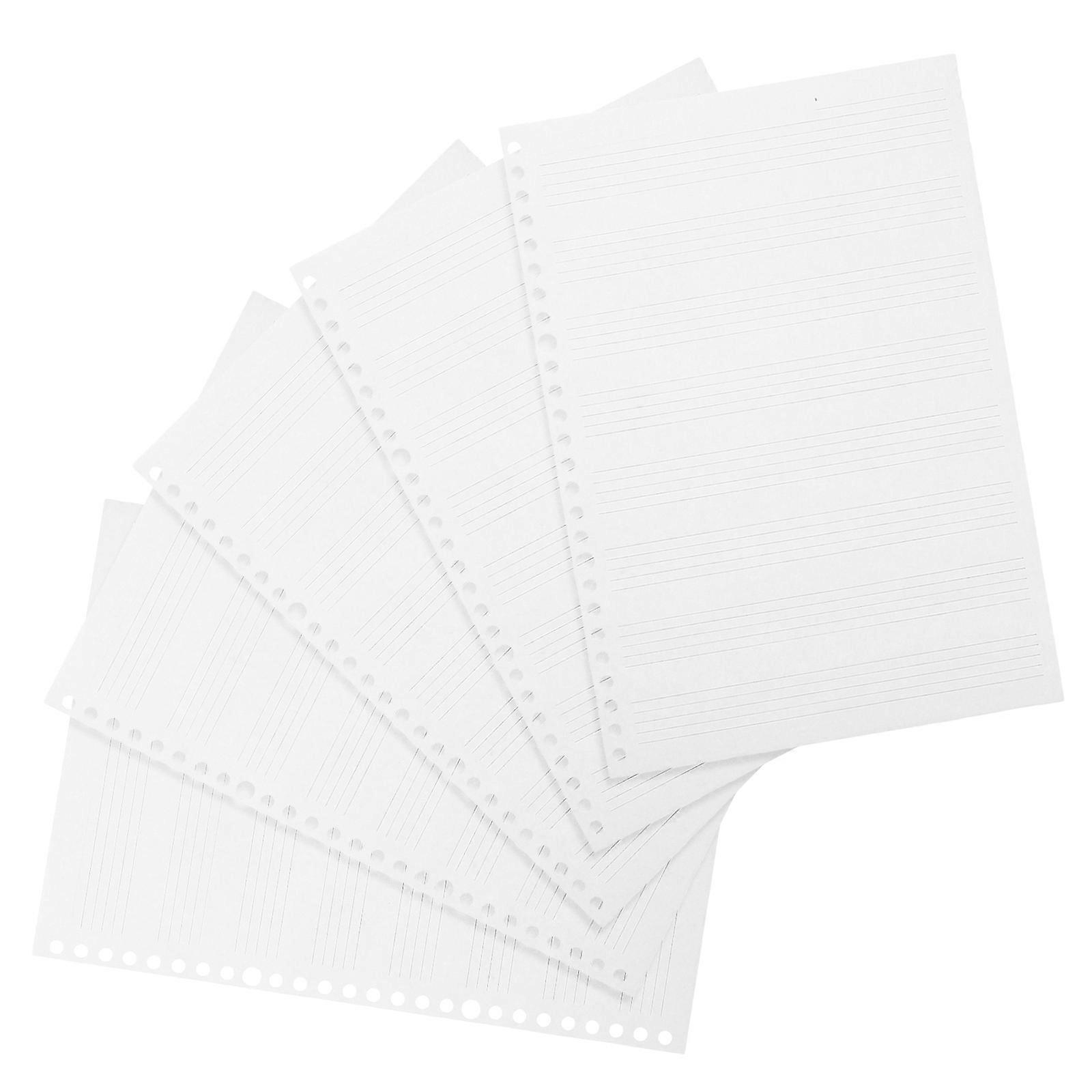 Loose-Leaf Staff Notebook Refill for Writing with 3Pcs Papers