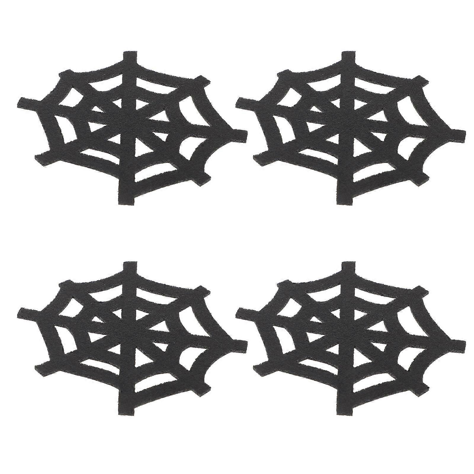 Halloween Cup Coasters Spider Web Coaster for Party 16Pcs Set