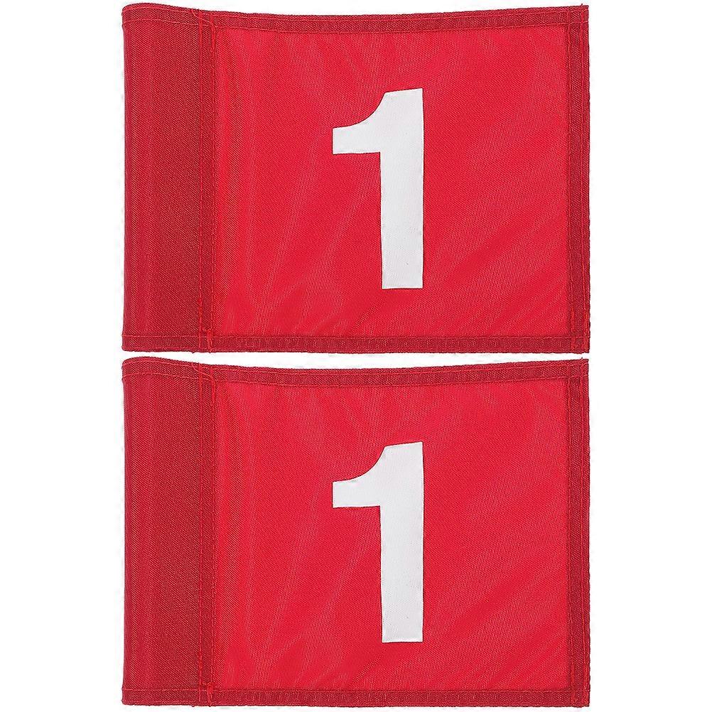 Training Flags Numbered Golf Flags for Golf Practice 8Pcs Red Nylon